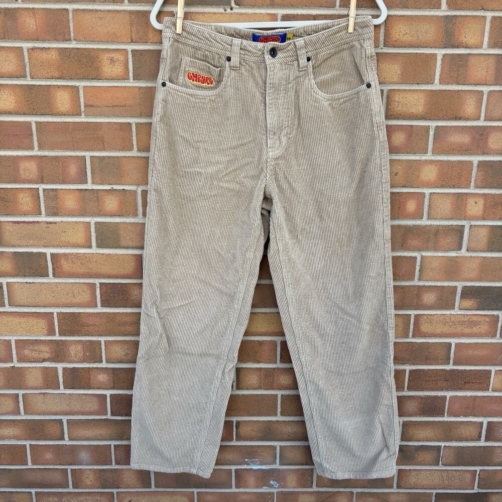 Empyre Corduroy Pants Size 30 Beige Cotton Loose Fit Baggy Skater Y2K Casual